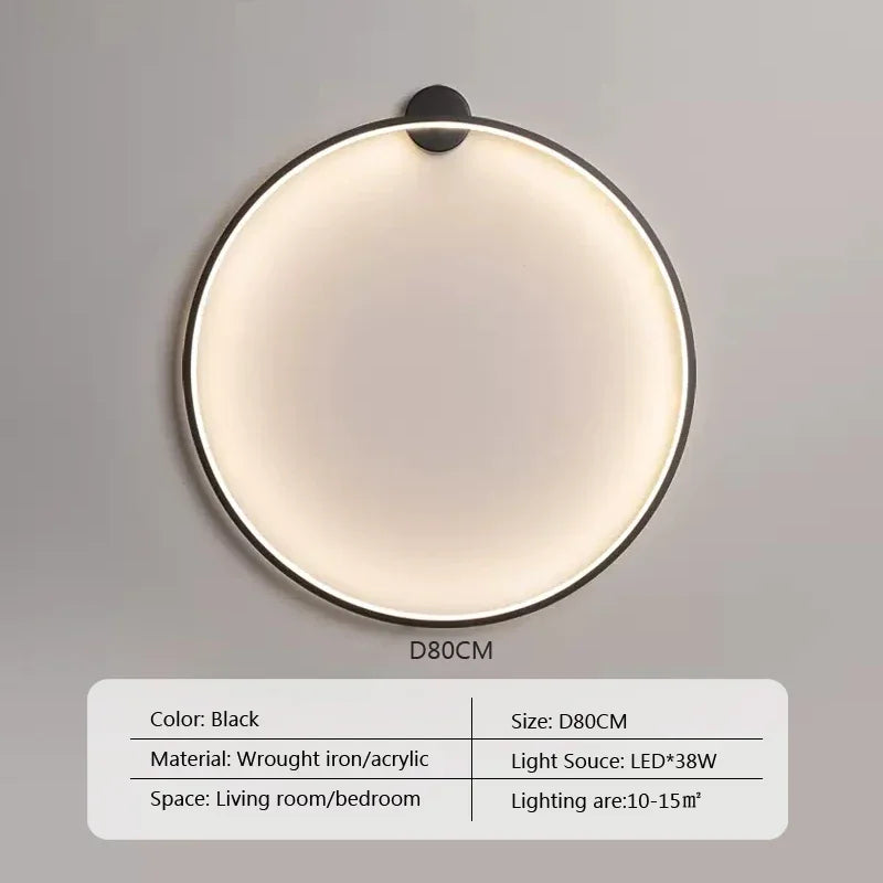 Minimalist Modern LED Wall Lamps Ring