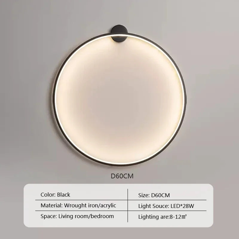 Minimalist Modern LED Wall Lamps Ring