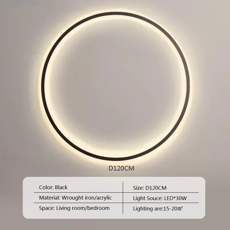Minimalist Modern LED Wall Lamps Ring