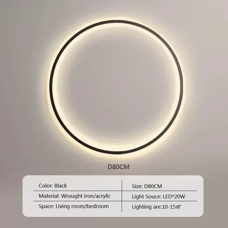 Minimalist Modern LED Wall Lamps Ring