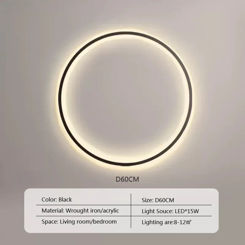 Minimalist Modern LED Wall Lamps Ring
