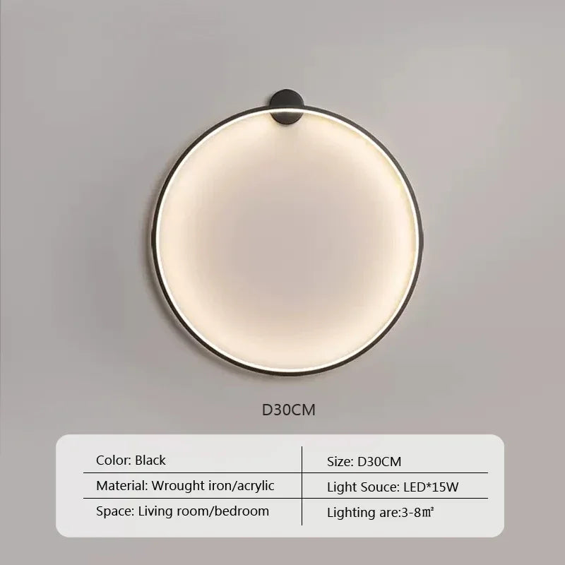 Minimalist Modern LED Wall Lamps Ring