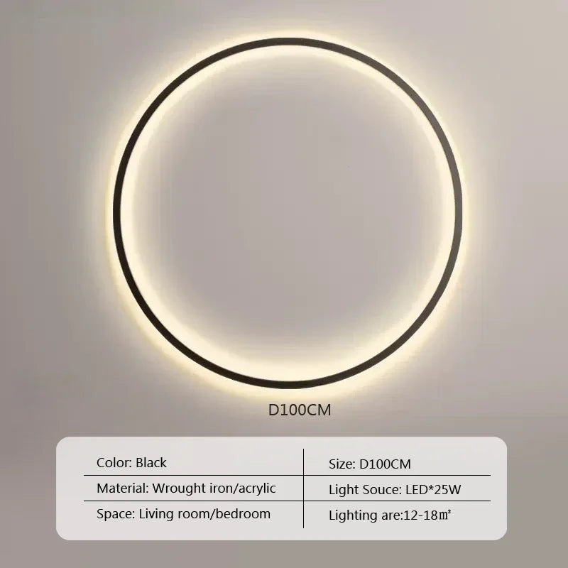 Minimalist Modern LED Wall Lamps Ring