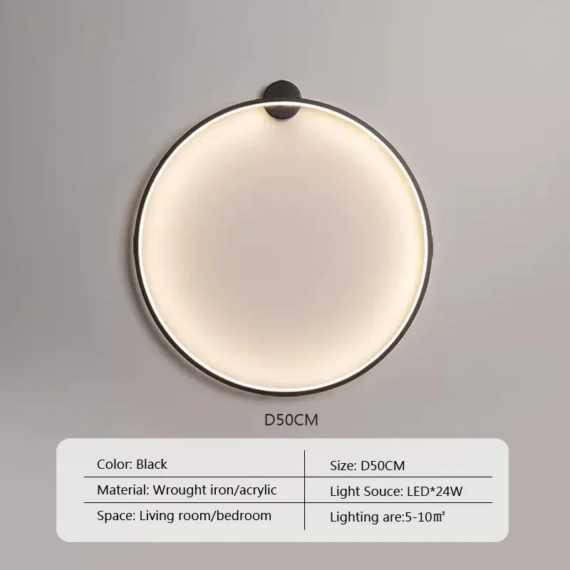 Minimalist Modern LED Wall Lamps Ring