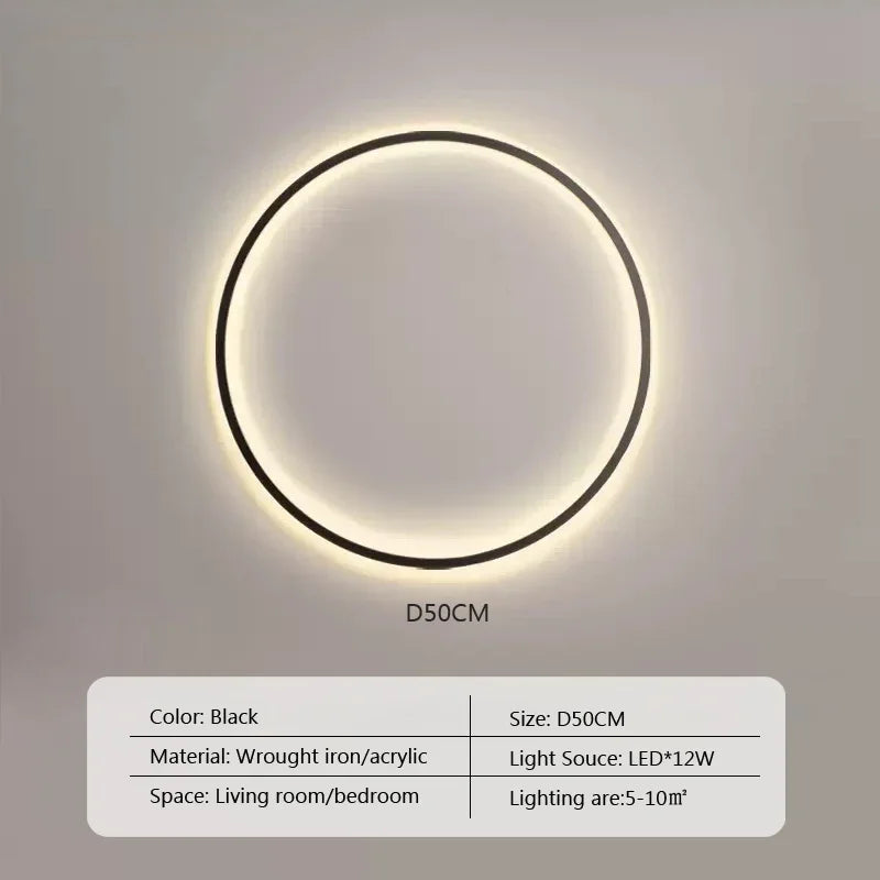 Minimalist Modern LED Wall Lamps Ring